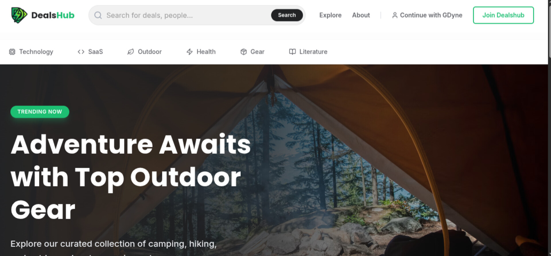DealsHub affiliate commerce storefront